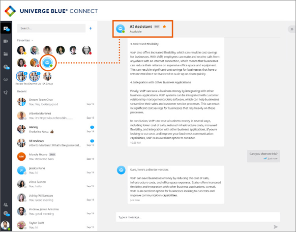 UNIVERGE BLUE’s AI Call and Voicemail Transcription Technology